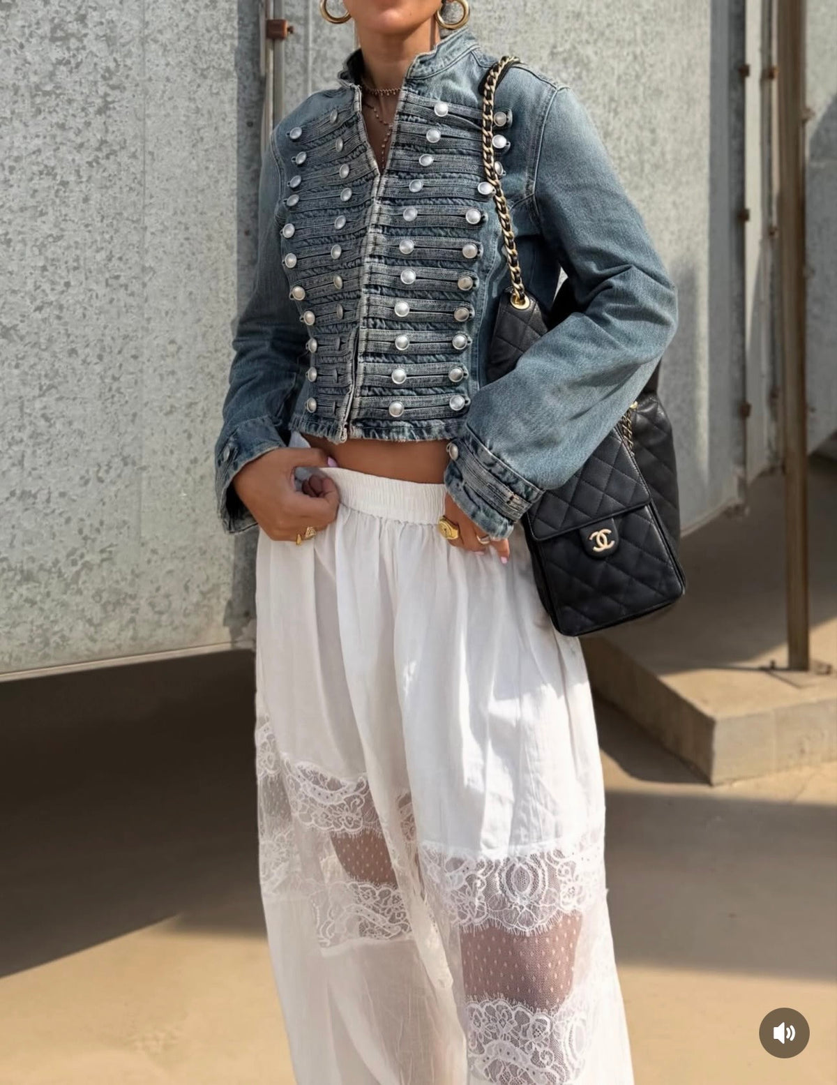 Lace balloon pant
