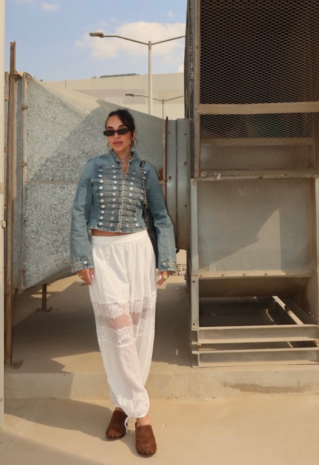 Lace balloon pant