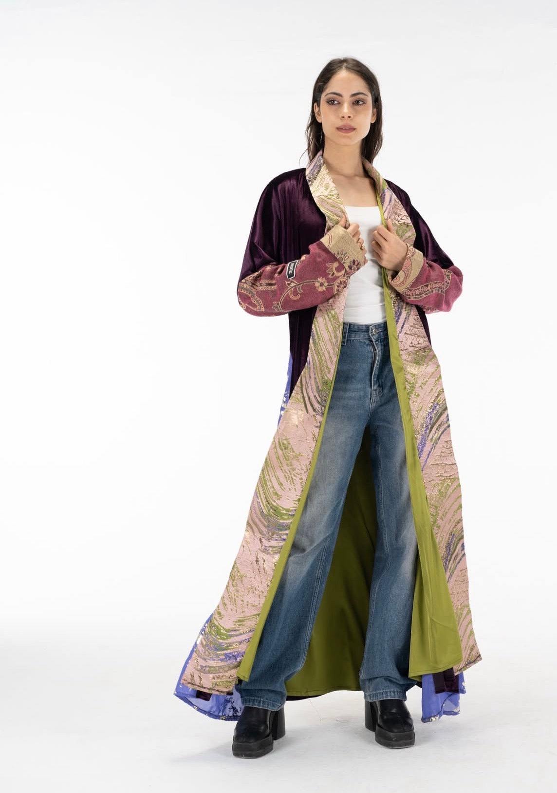 Multi color and material kuftan