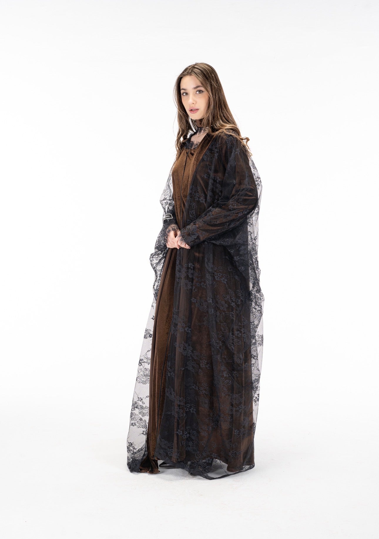 Layaal velvet dantell dress set