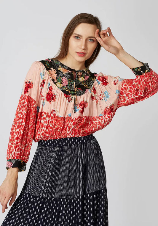 Flower patch blouse