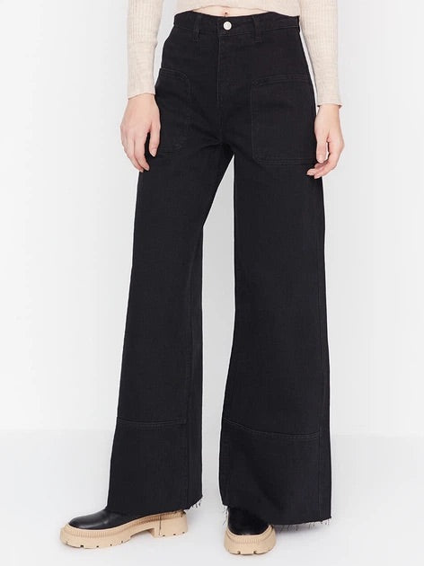 Wide leg denim