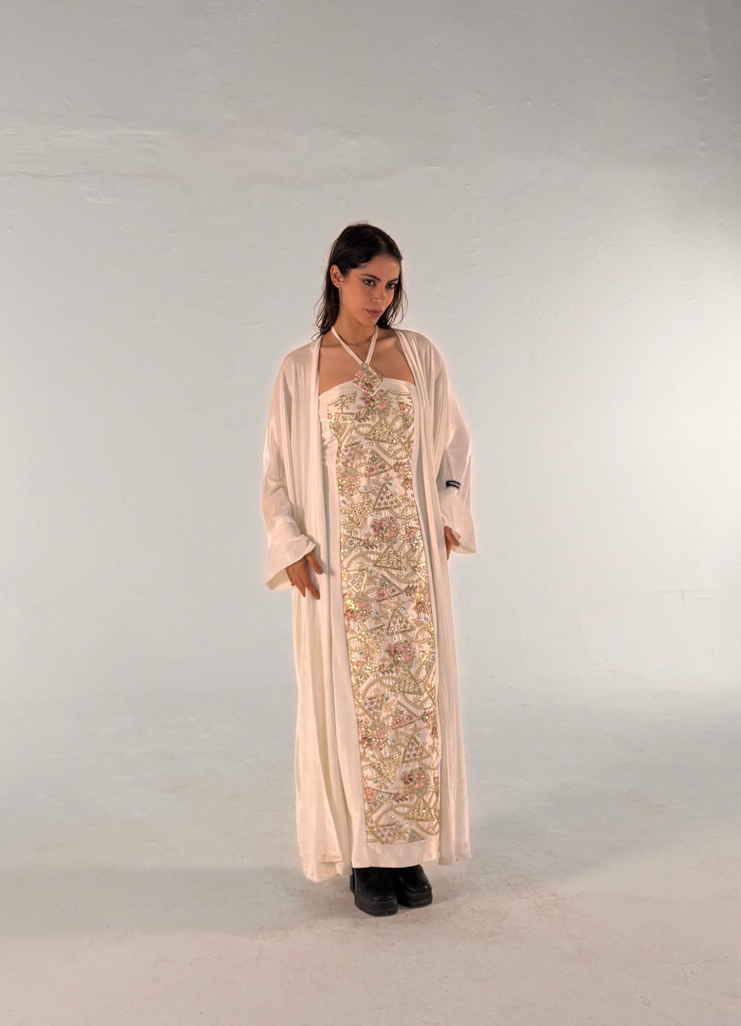 White abaya dress
