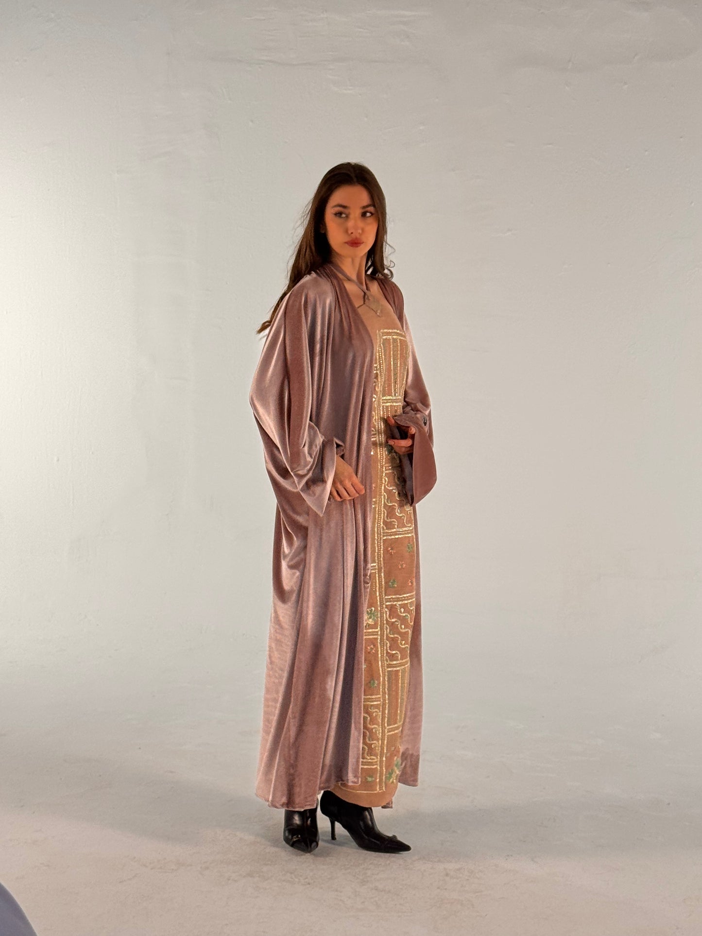 Pink abaya dress