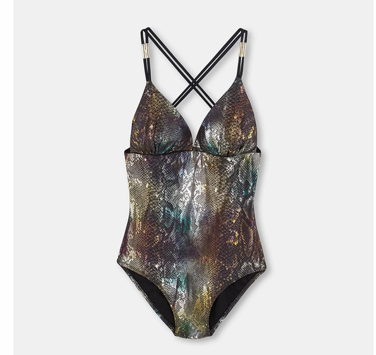 Snake print swimsuit