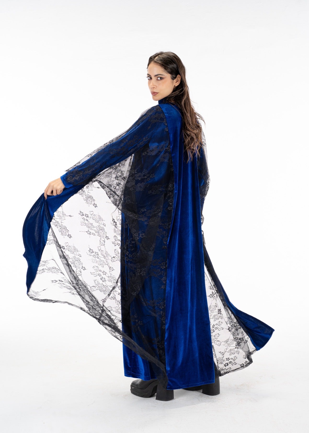 Layaal velvet dantell dress set