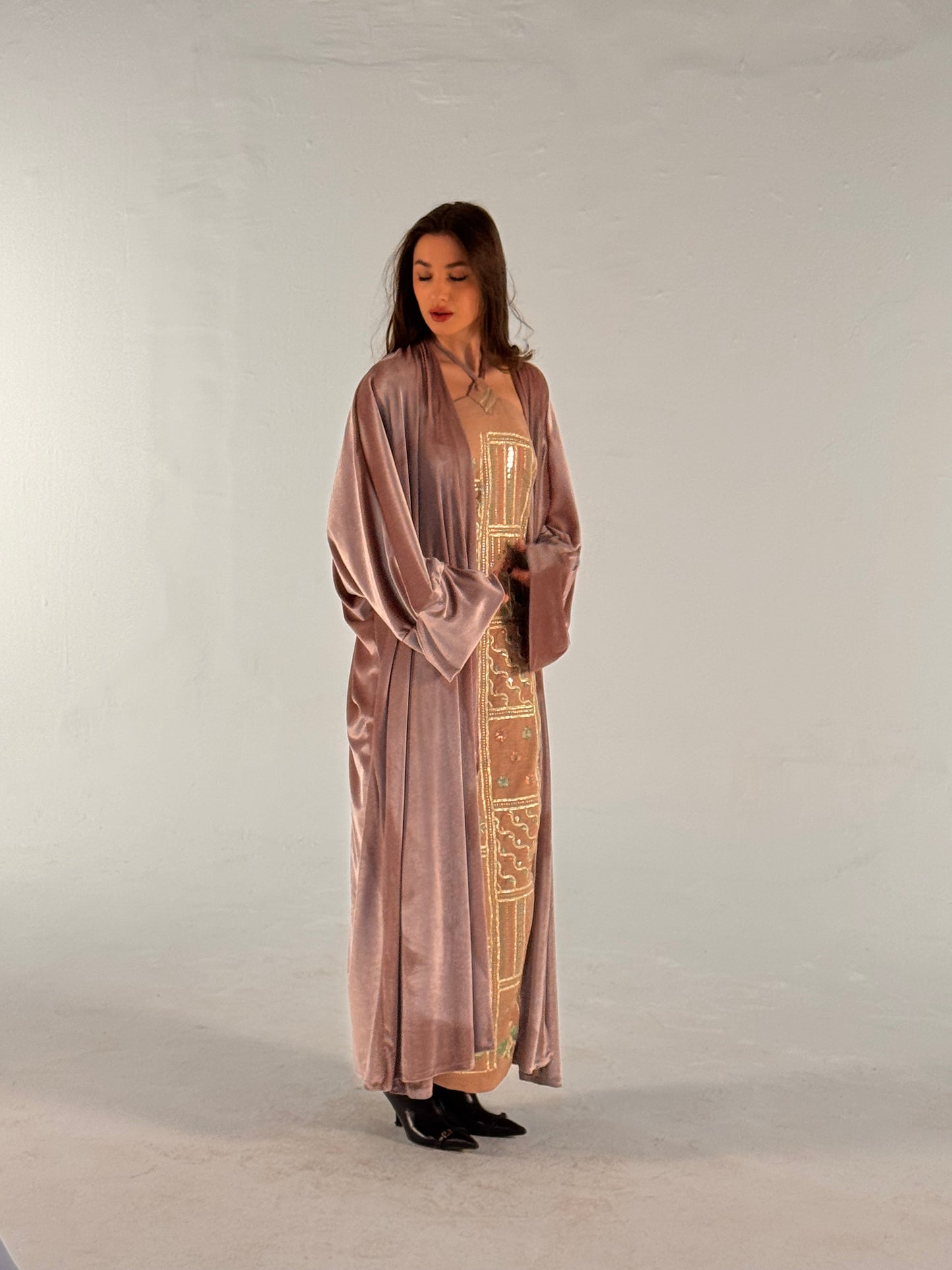 Pink abaya dress