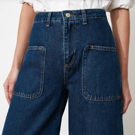 Wide leg denim