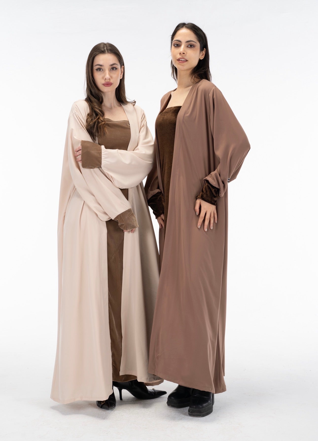 Velvet crepe dress set