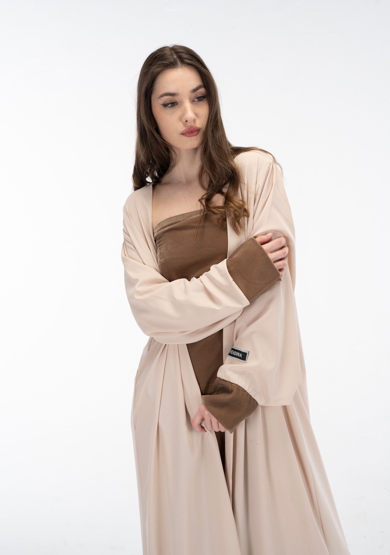 Velvet crepe dress set