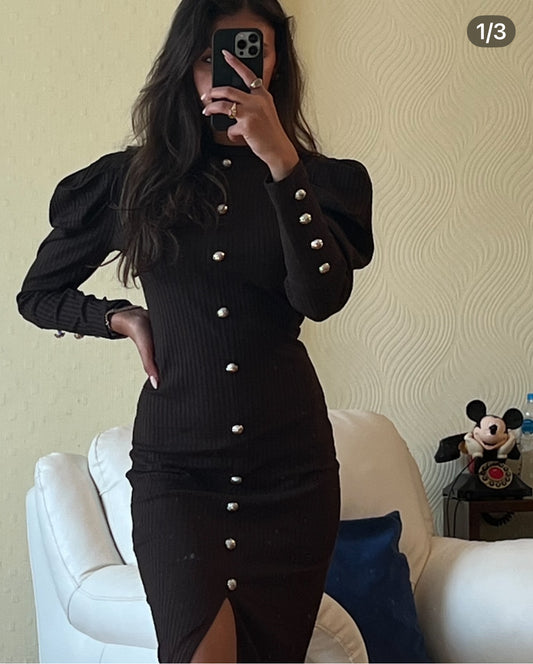 Brown tight dress