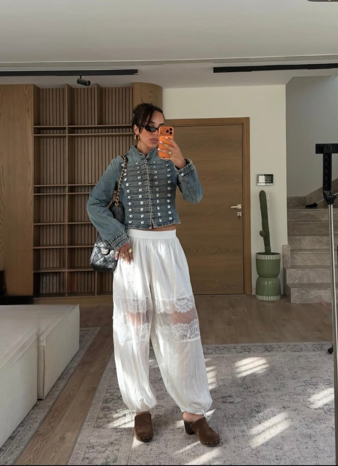 Lace balloon pant