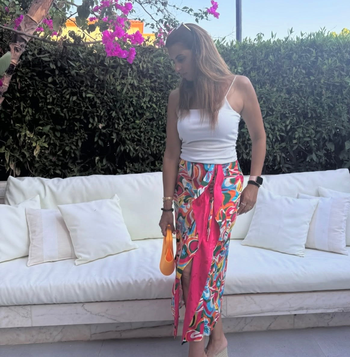 Fushia Multi Color Skirt