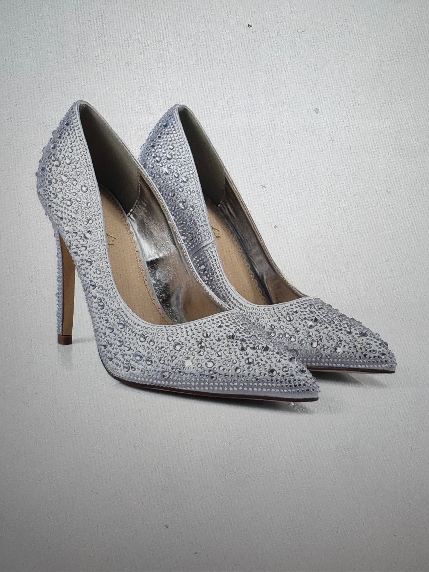 Silver Rhinestone heels