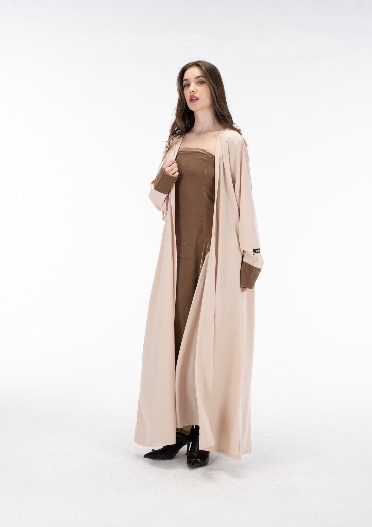 Velvet crepe dress set