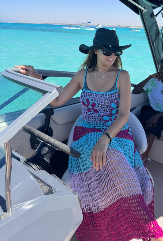 Crochet long dress
