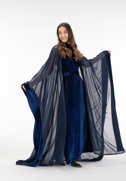 Butterfly navy dress set