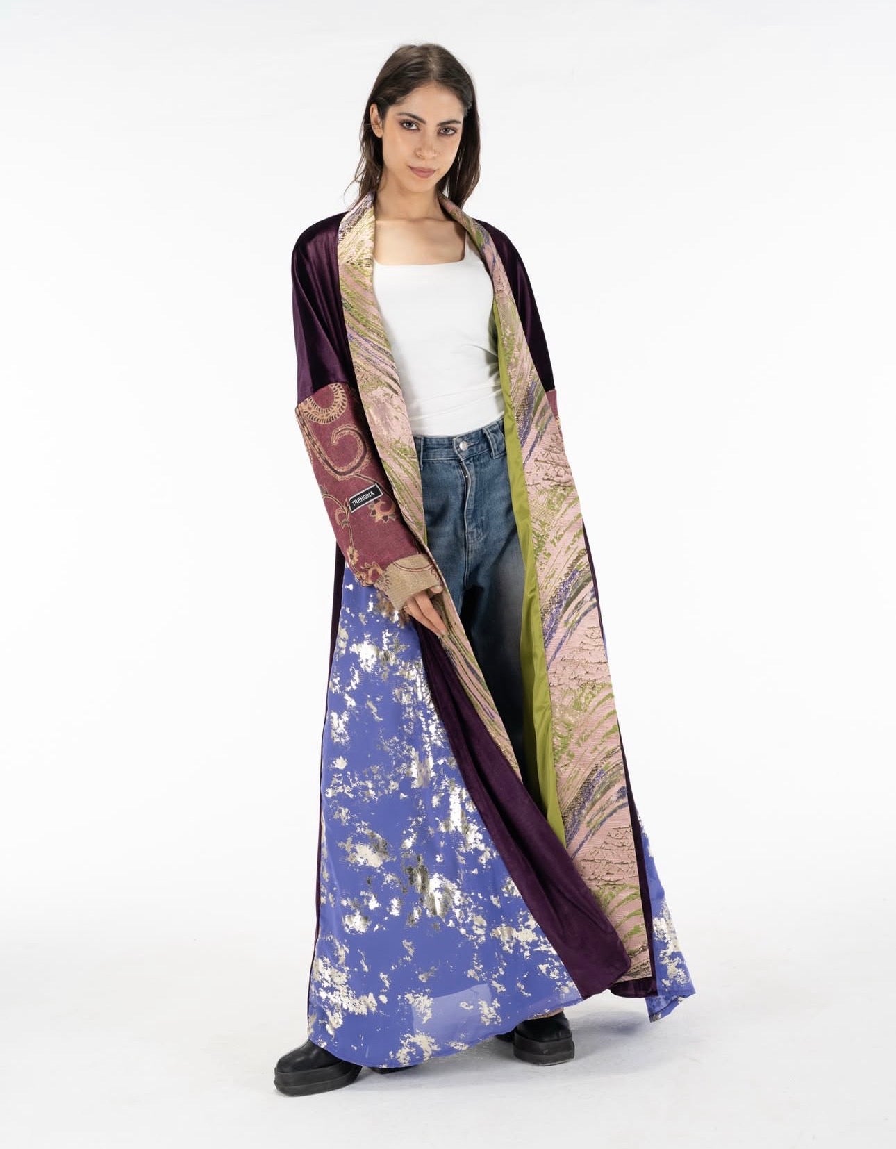 Multi color and material kuftan
