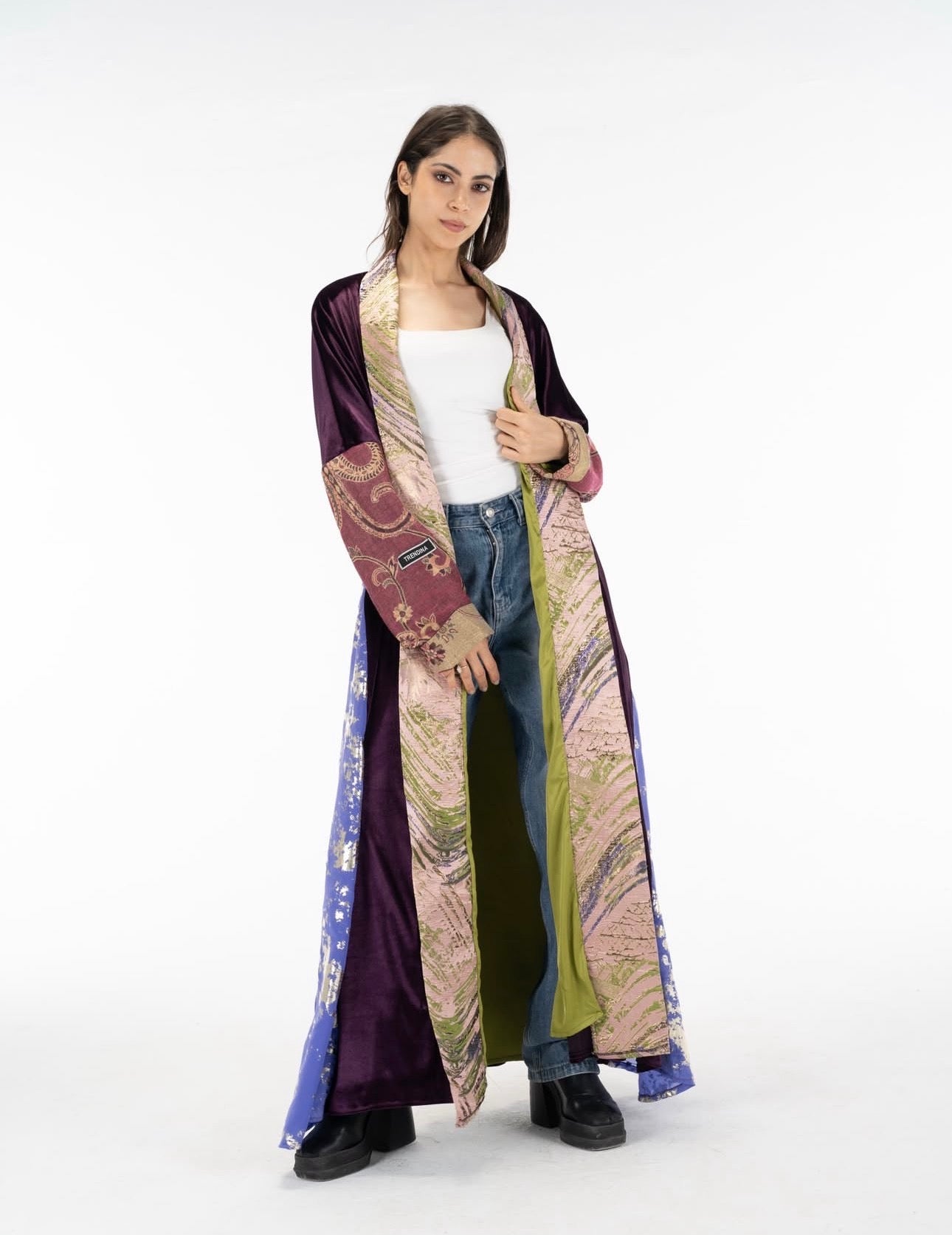 Multi color and material kuftan