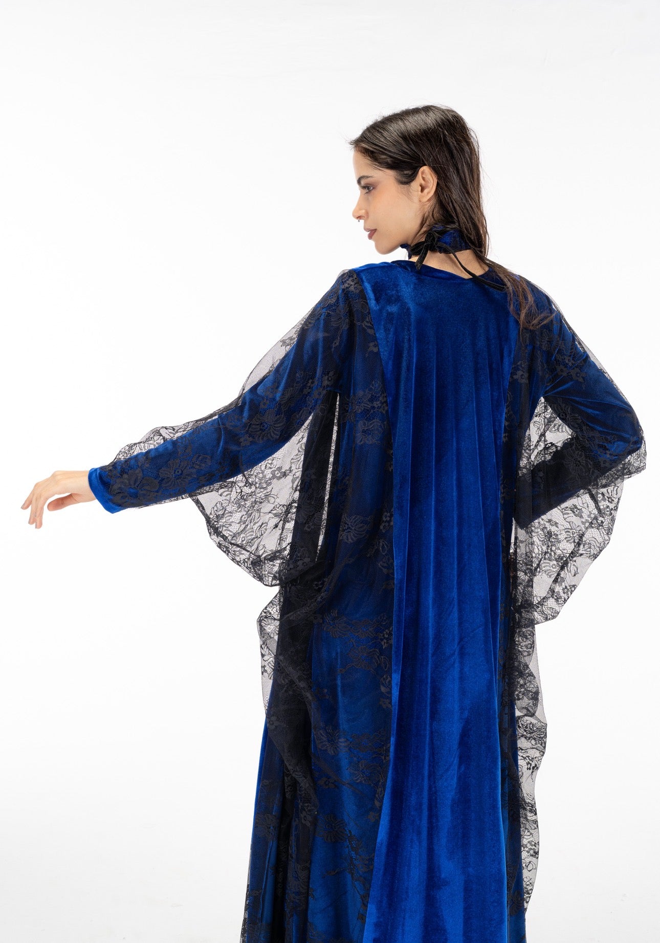 Layaal velvet dantell dress set