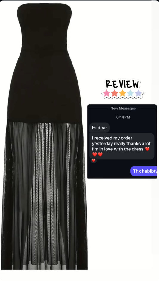 Tube black dress