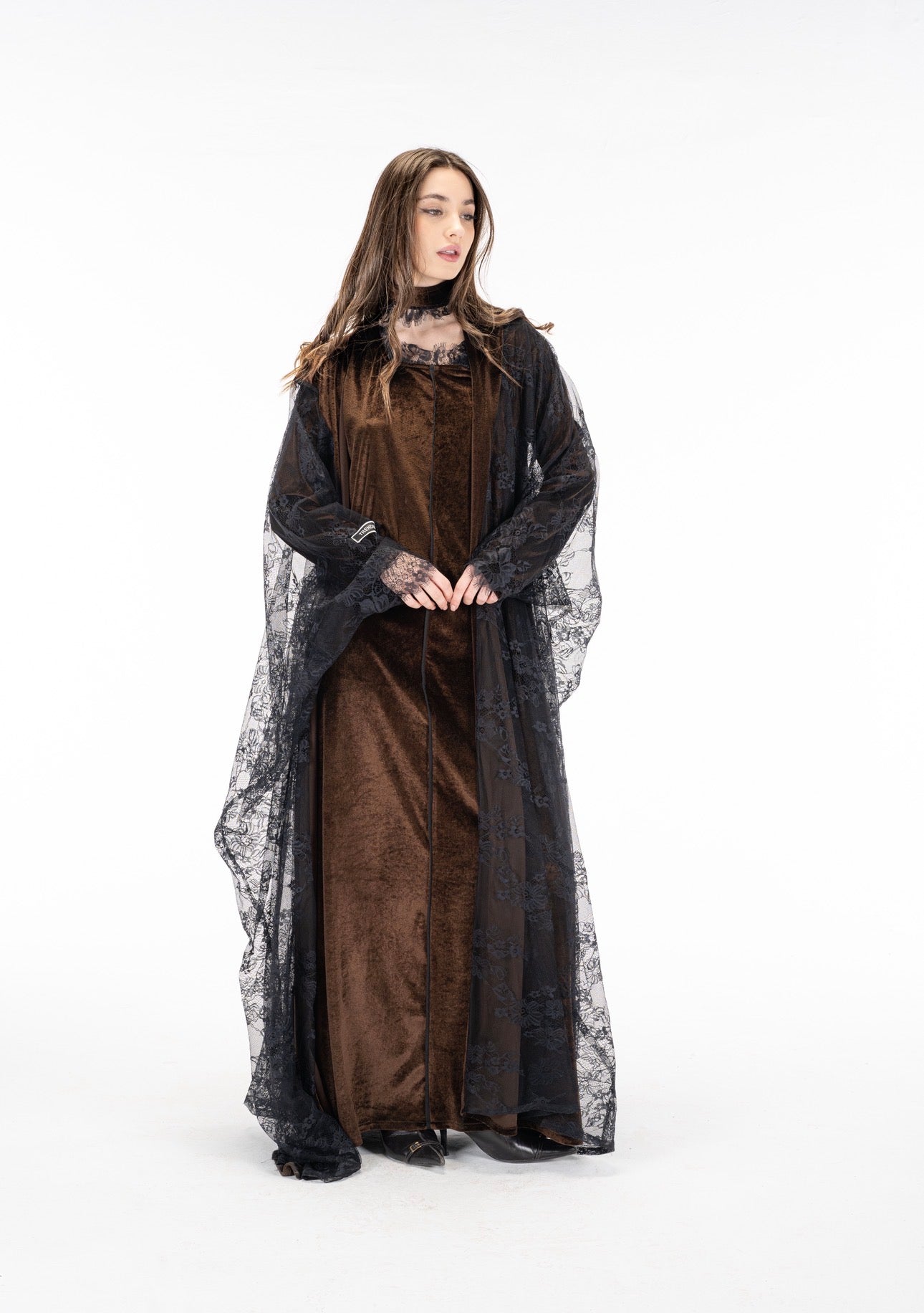 Layaal velvet dantell dress set