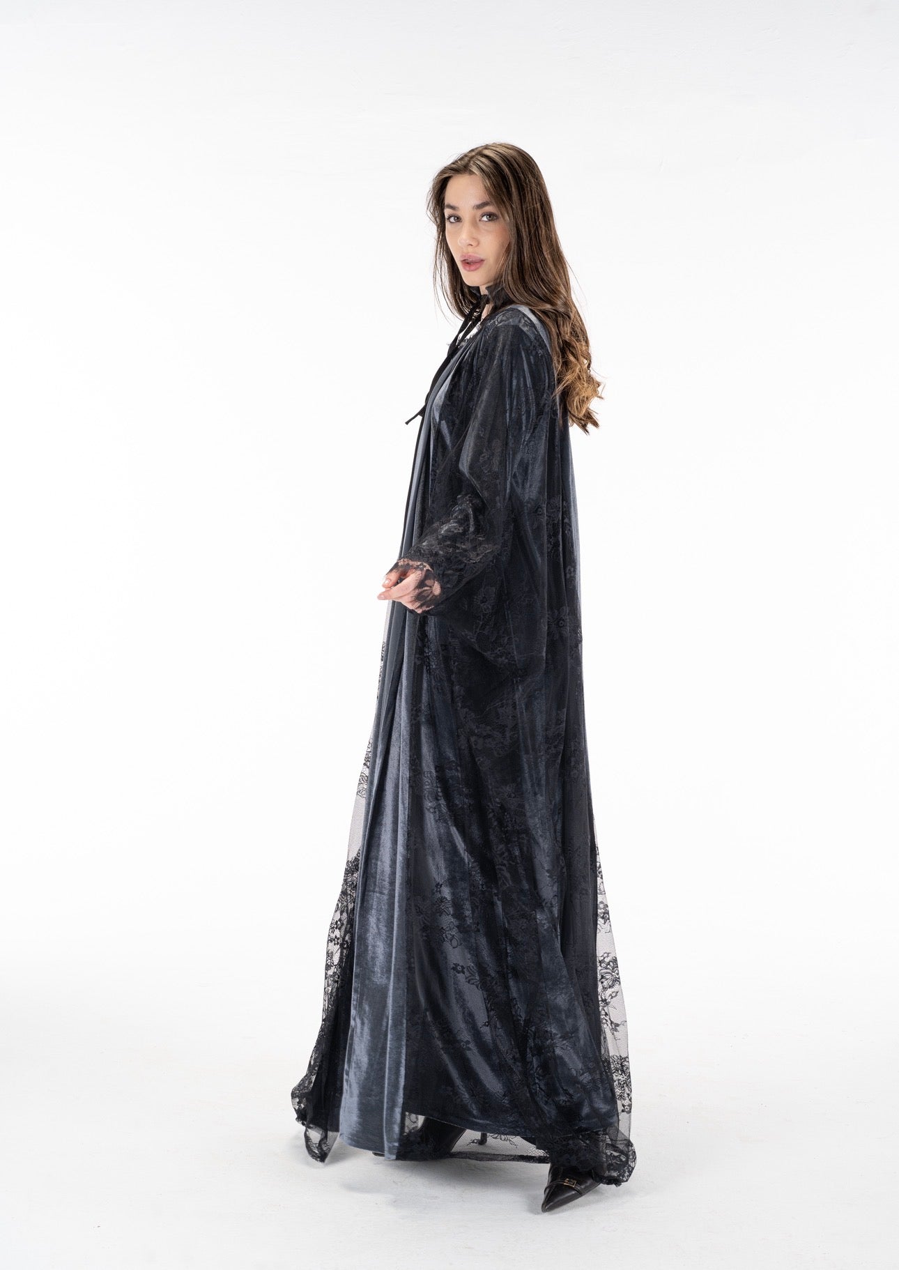 Layaal velvet dantell dress set