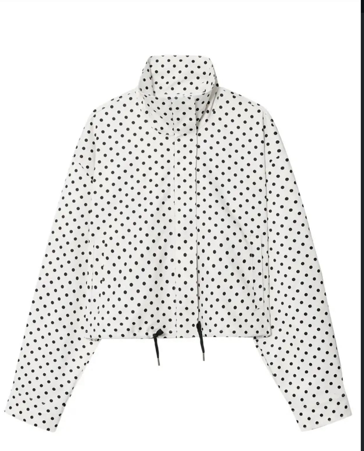 Polka jacket with twist waist