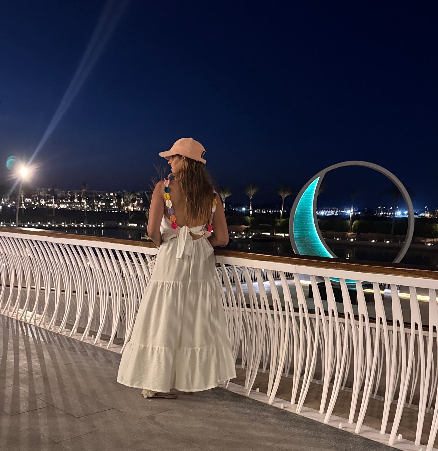 Flower crochet strap dress