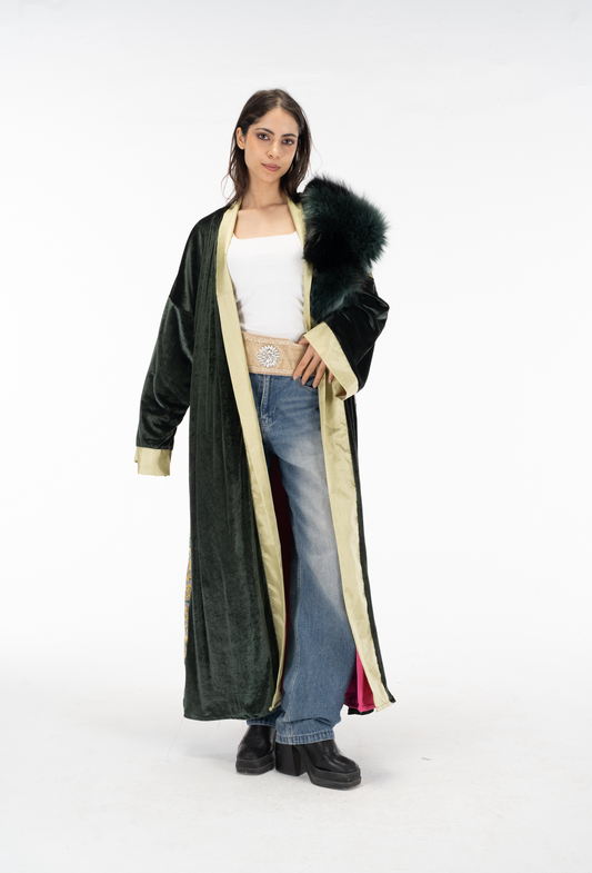 Fur velvet kuftan