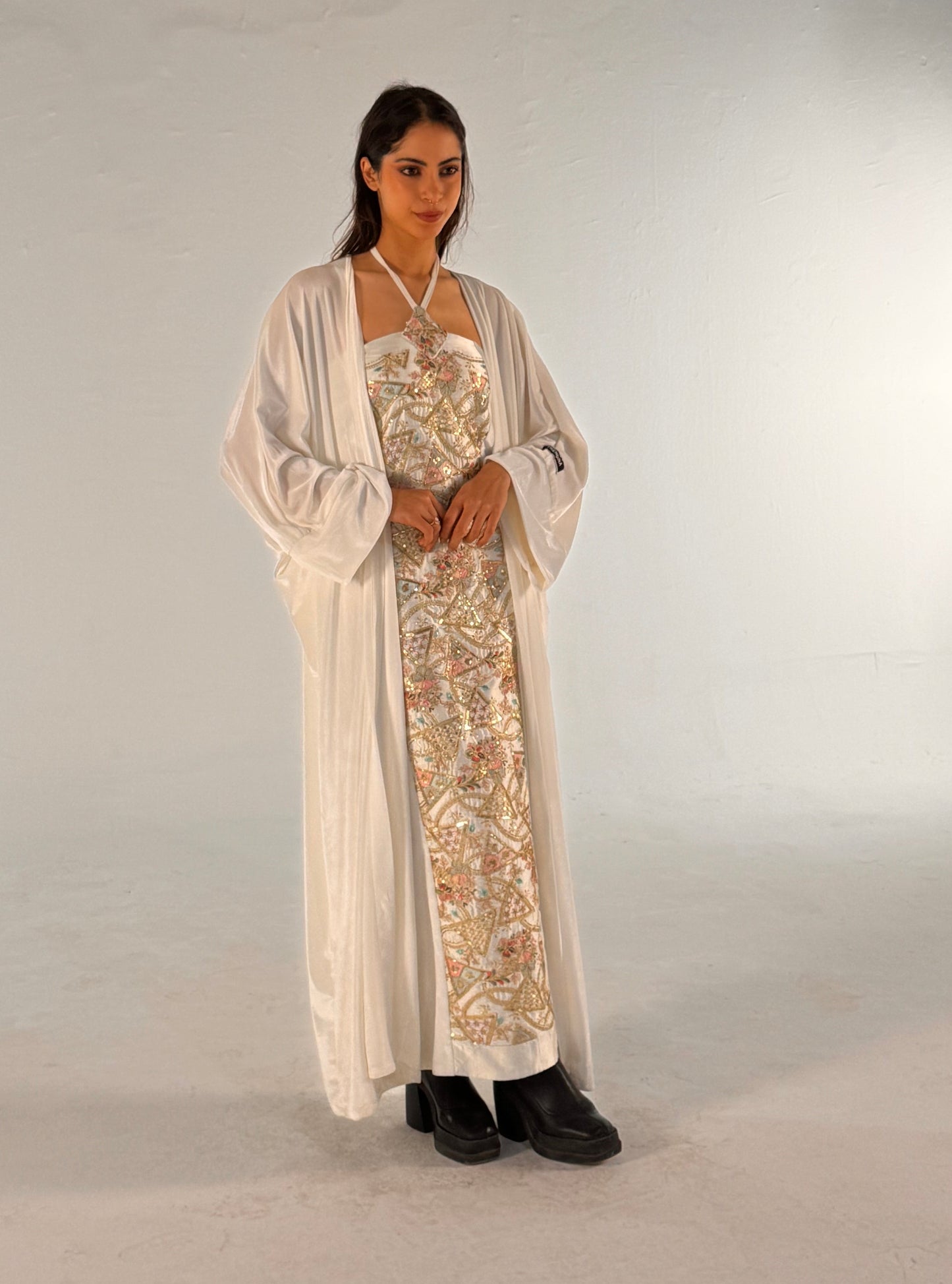 White abaya dress