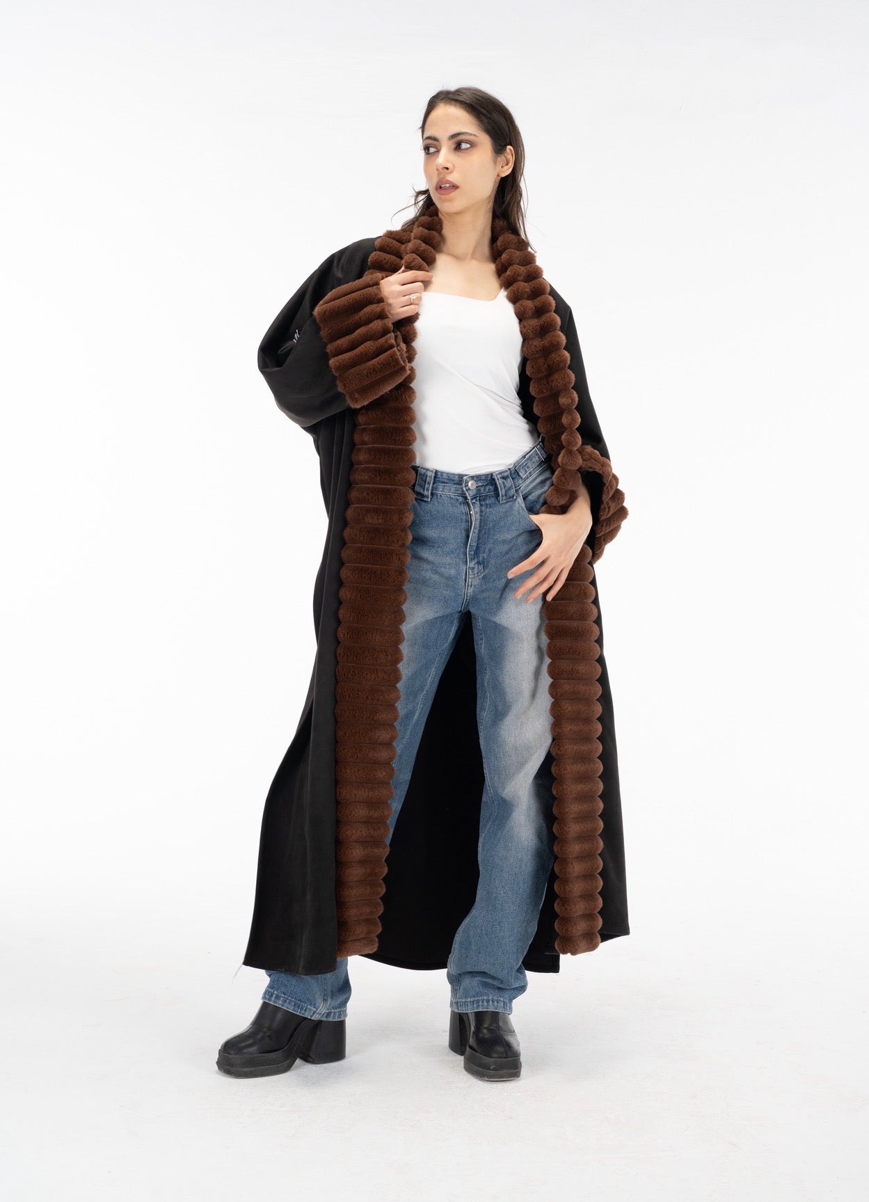 Brown Fur kuftan