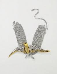 Bird sparkle diamond choker