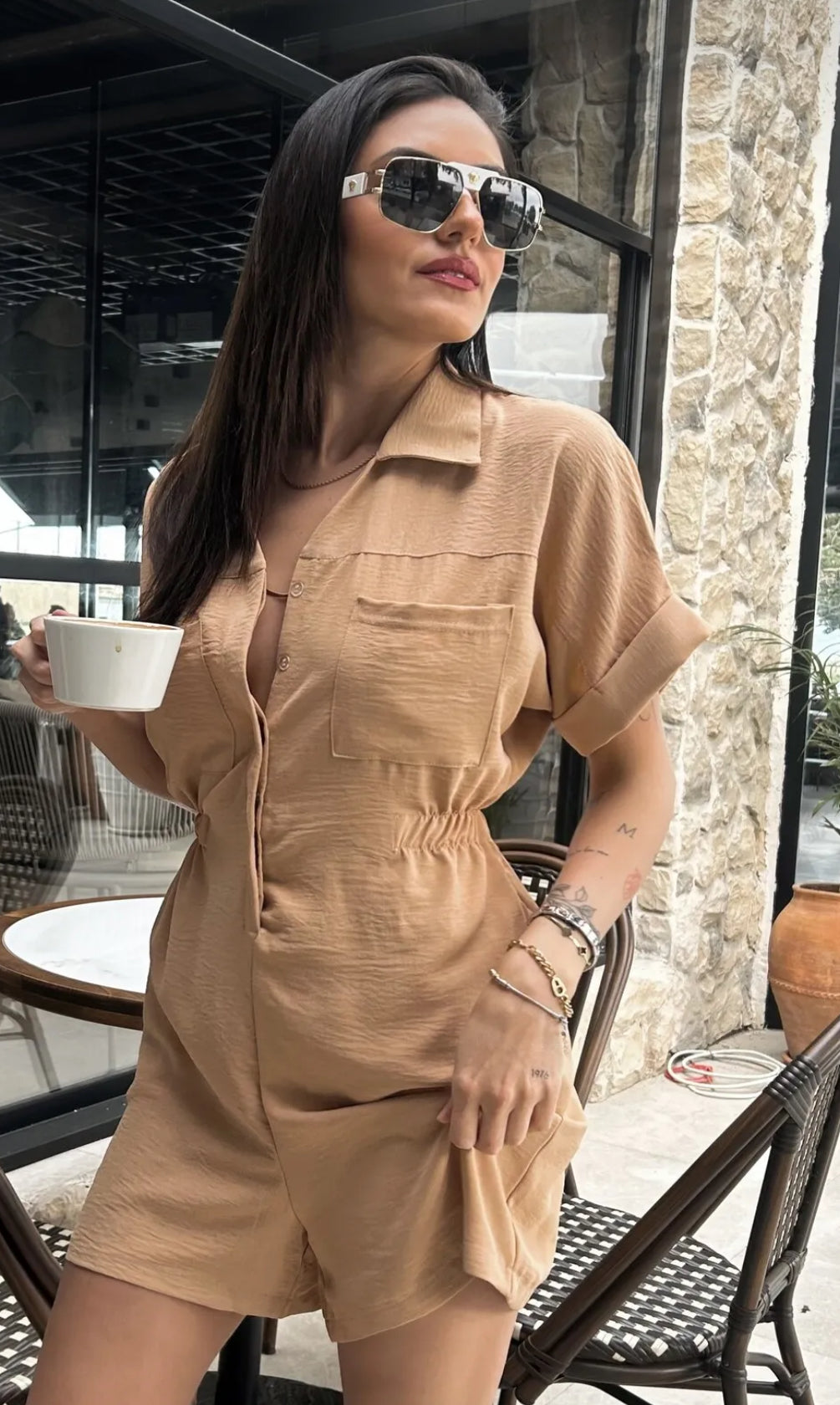 Beige romper