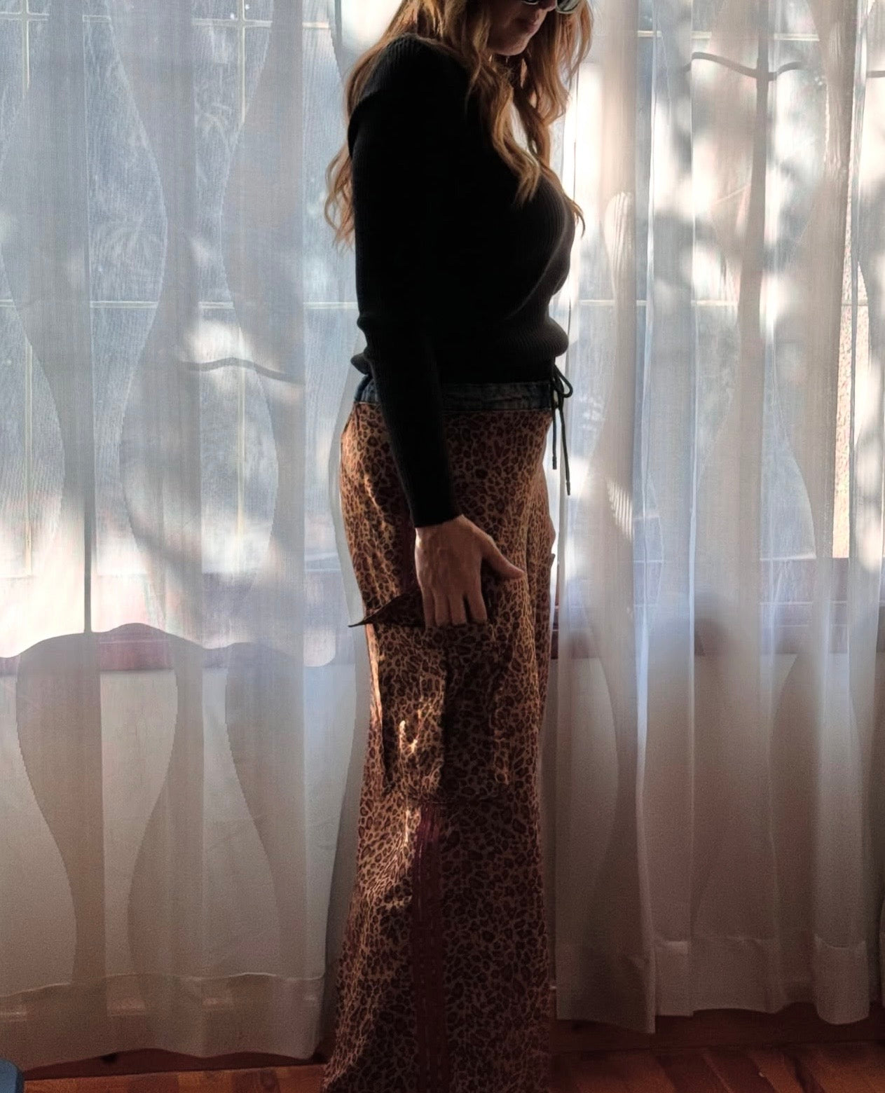Baggy cheetah print pant