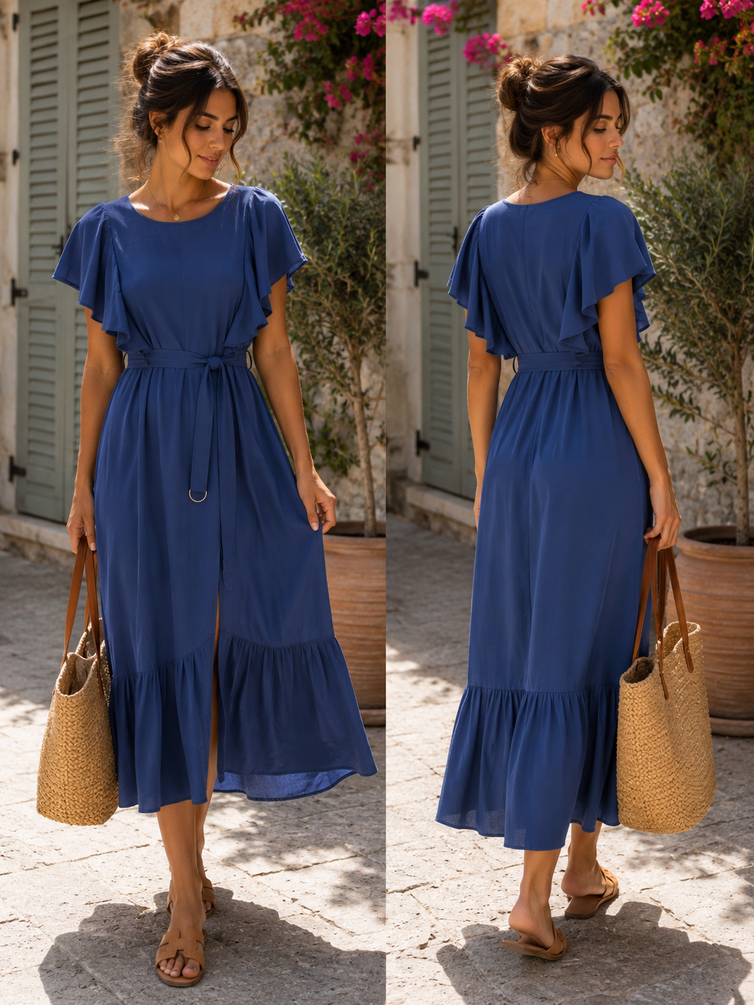 Royal blue long dress