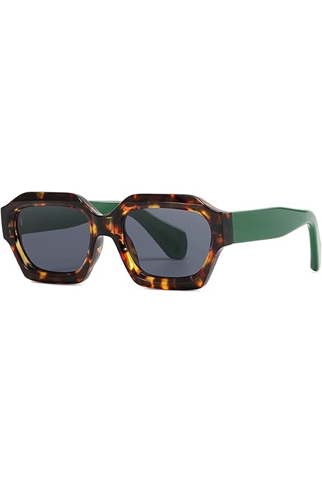 Rectangle animal print sunglasses