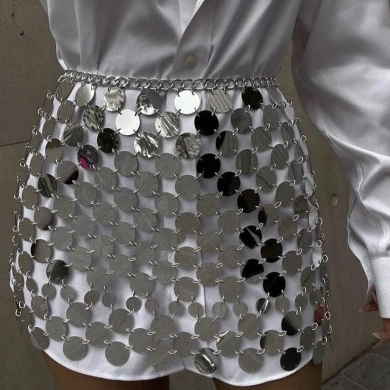 Sequin chain skirt