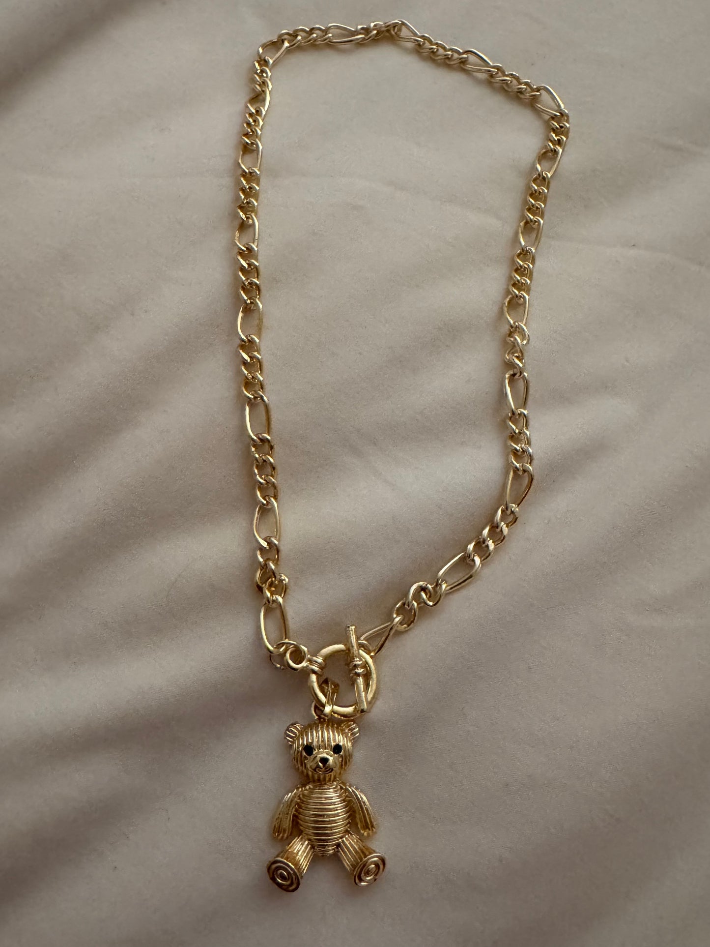 Gold Teddy with chain