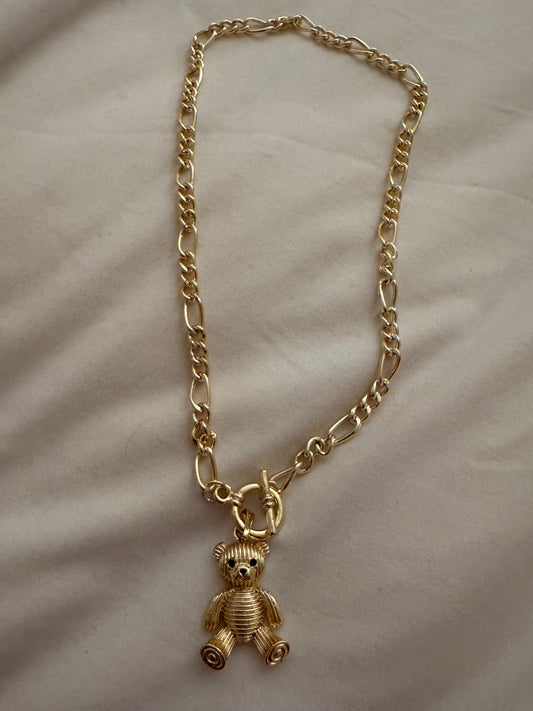 Gold Teddy with chain