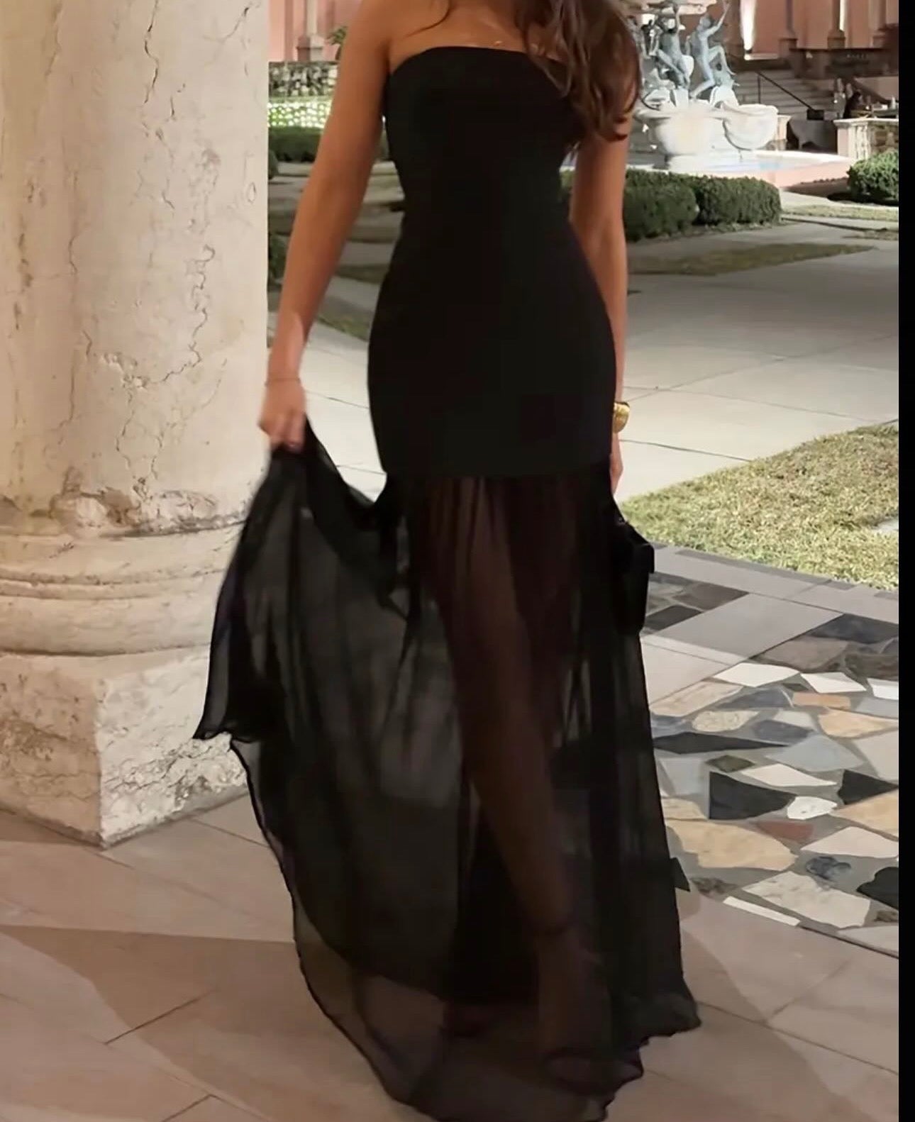 Tube black dress