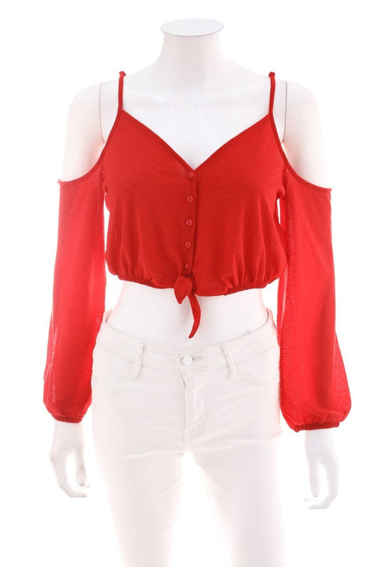Red crop top