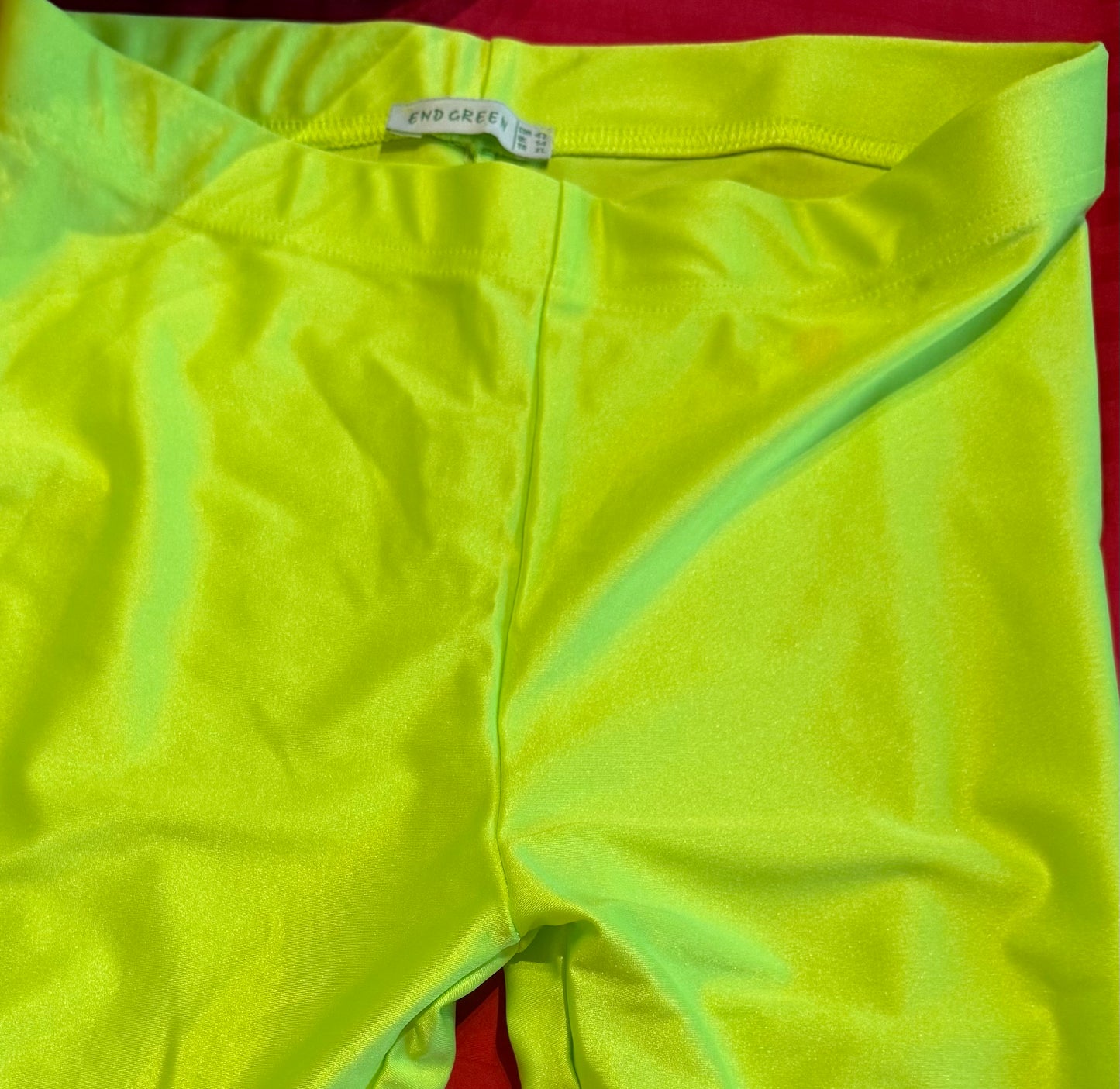 Metallic yellow shorts