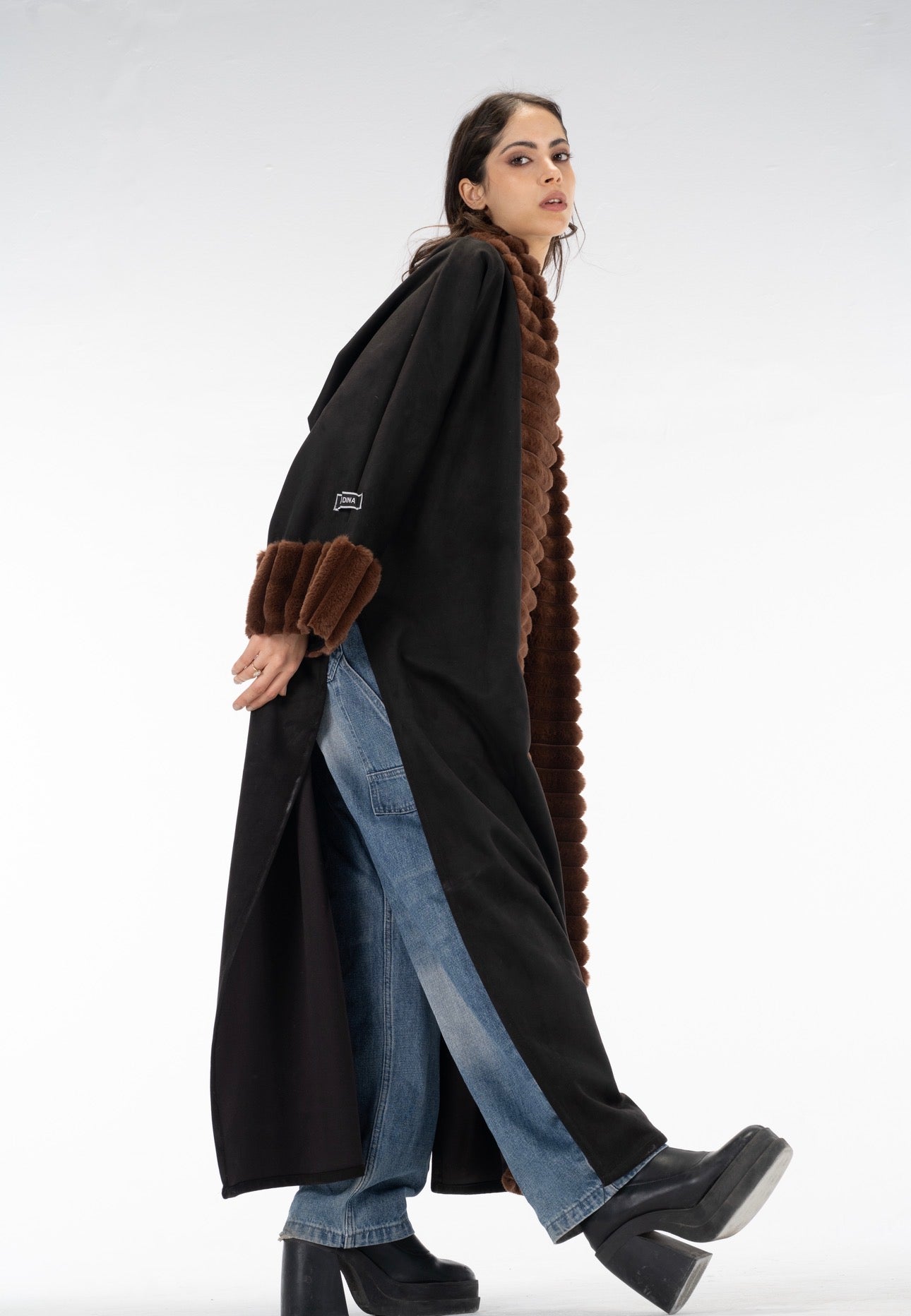 Brown Fur kuftan