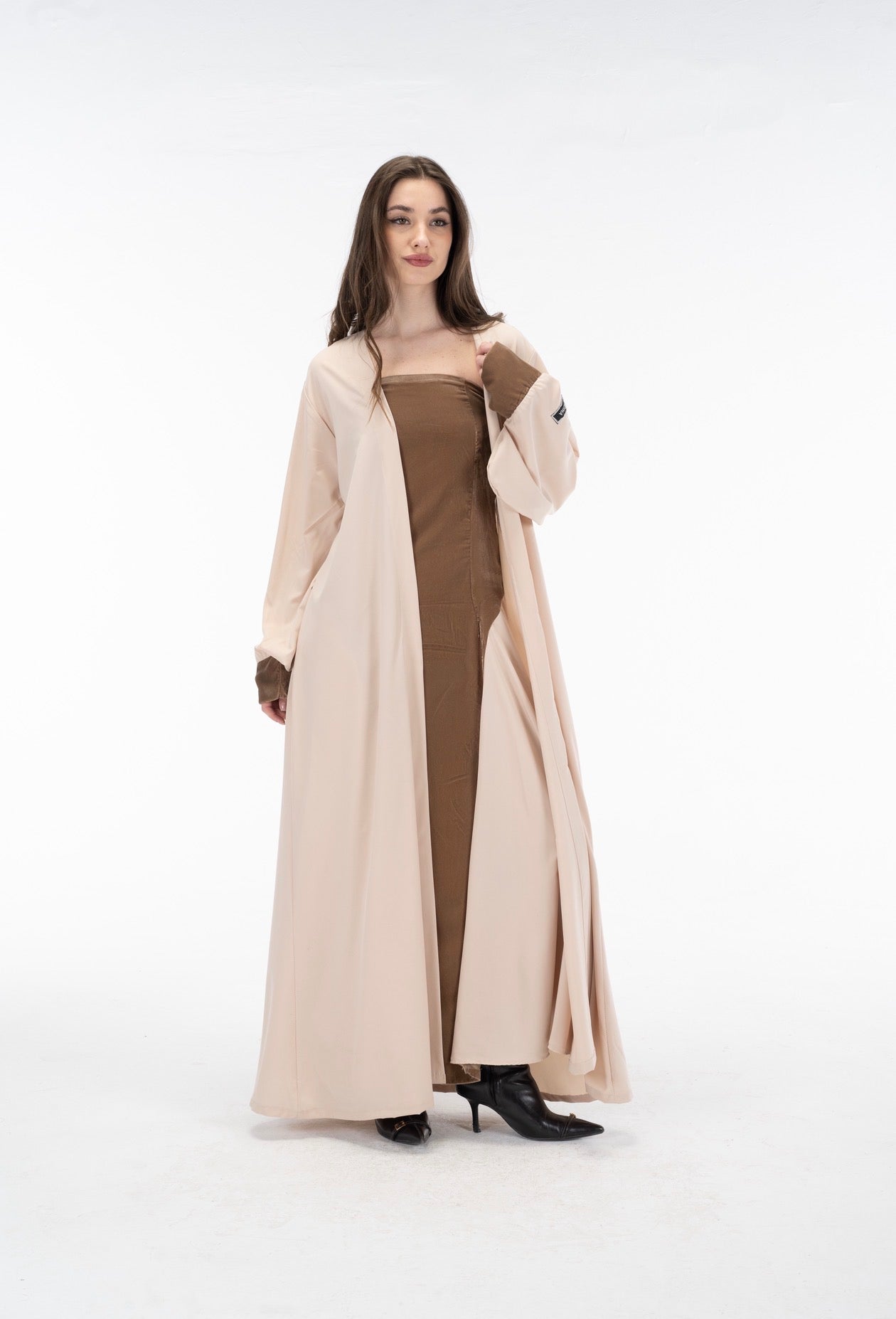Velvet crepe dress set