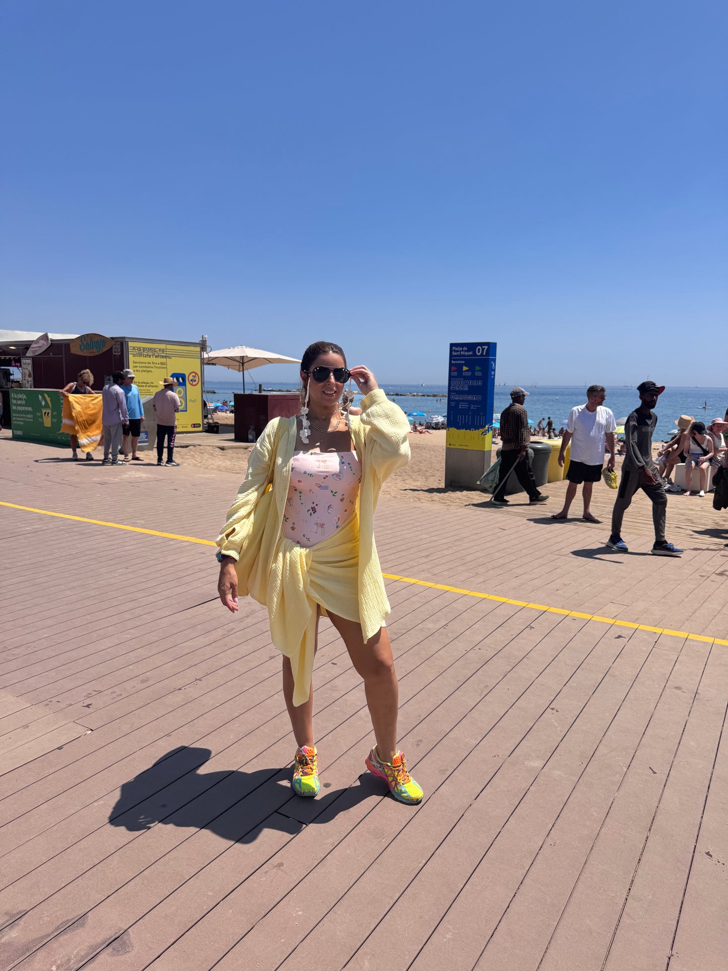 Butter yellow coverup set