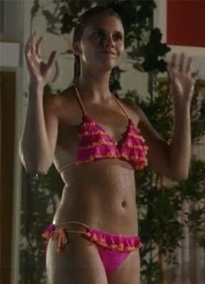 Pink and Orange Pom Pom Bikini